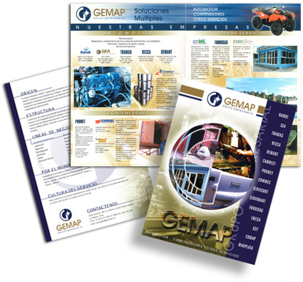 Brochure for Gemap, a Group of Companies in the Transportation Industry