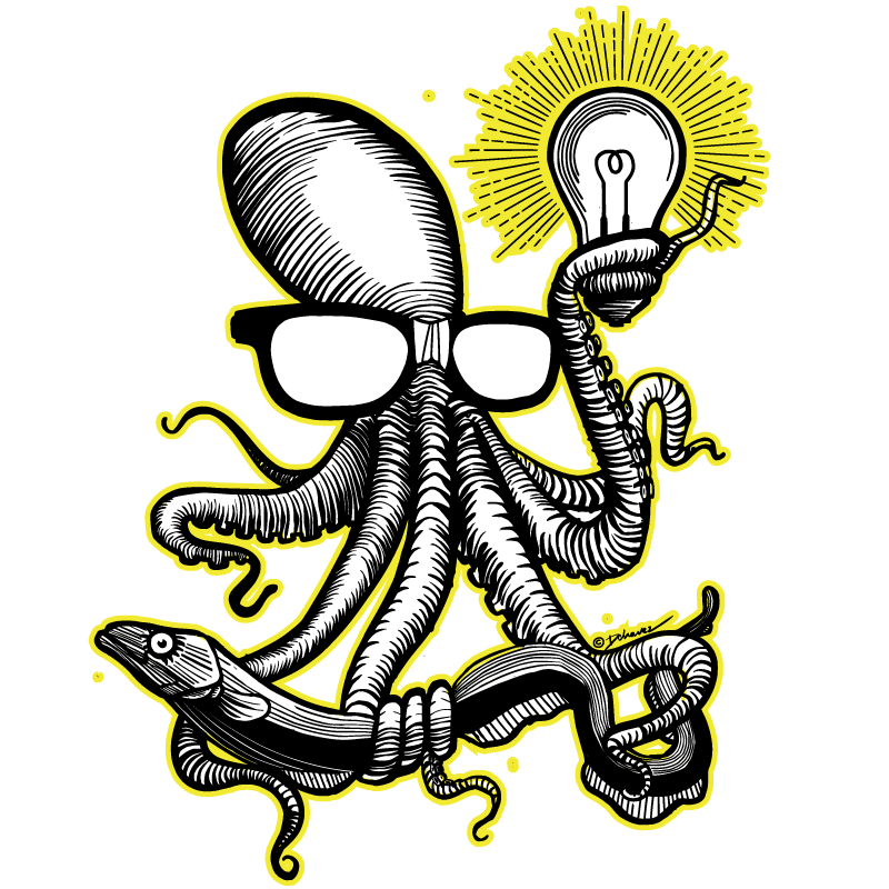 Smart Octopus Discovers Electricity T-Shirt