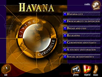 Graphic User Interface for Interactive Application About Cuba